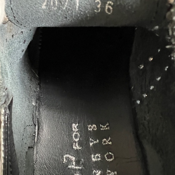 ROCCO P Italian leather silver brogue sneakers size 36 - Picture 4 of 5